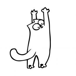 Samolepka na ze-vypna Simons cat (krbajc)
